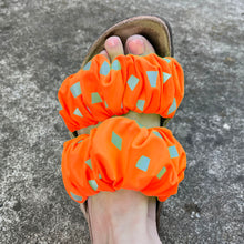 Load image into Gallery viewer, Birki Scrunchie - Fluro Orange Lycra