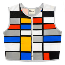 Load image into Gallery viewer, Mondrian - Bike Reflector Vest - Recycled Bottles