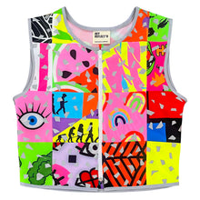Load image into Gallery viewer, Patchwork hivis - recycled bottles