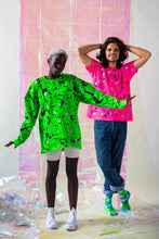 Load image into Gallery viewer, Green Splatter HIVIS Reflective T Shirt - Short Sleeved / Long Sleeved