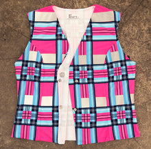 Load image into Gallery viewer, Tartan Pink Cycling Waistcoat. Size 6