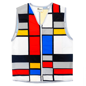 Mondrian Reflecto - Reflective Cycling Vest - Recycled Bottles