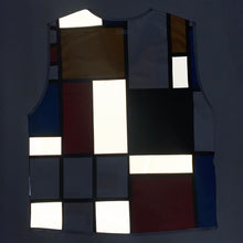 Load image into Gallery viewer, Mondrian Reflecto - Reflective Cycling Vest - Recycled Bottles

