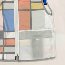 Load image into Gallery viewer, Mondrian Reflecto - Reflective Cycling Vest - Recycled Bottles
