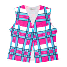 Load image into Gallery viewer, Tartan Pink Cycling Waistcoat. Size 6