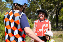 Load image into Gallery viewer, Coral OR Yellow  - I AM LOVE - Cycling vest
