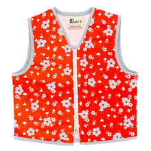 Load image into Gallery viewer, 60s Flowers - Kids High Vis Reflector Vest - Recycled Bottles
