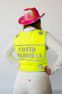 Covid Marshal Yellow Hi Vis Cycling Vest