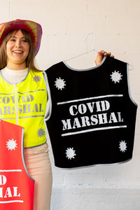Covid Marshal Black Cycling Vest