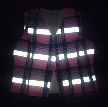 Load image into Gallery viewer, Tartan Pink Cycling Waistcoat. Size 6
