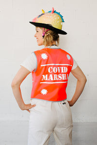 Covid Marshal Hot Fluro Coral Bike Vest