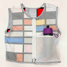 Load image into Gallery viewer, Mondrian - Bike Reflector Vest - Recycled Bottles
