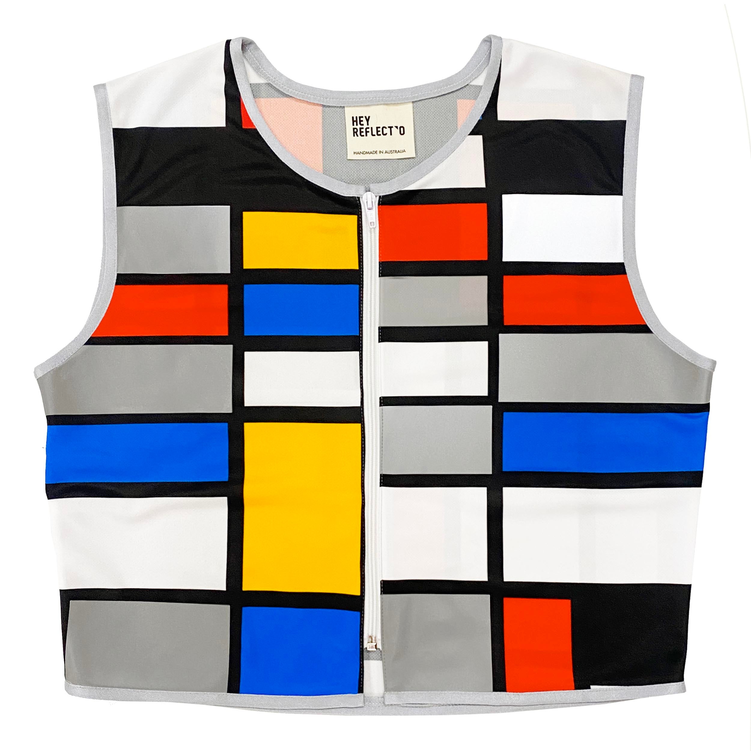 Mondrian Bike Reflector Vest Recycled Bottles
