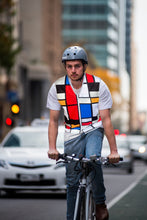 Load image into Gallery viewer, Mondrian Reflecto - Reflective Cycling Vest - Recycled Bottles
