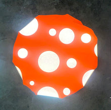 Load image into Gallery viewer, Orange Reflective Mushroom Helmet Cover
