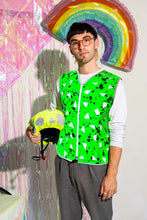Load image into Gallery viewer, Long Vest - Green Universe - Men&#39;s/Unisex Bicycle Vest - Hemp/Organic Cotton

