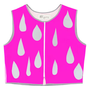 Raindrops Pink High Visibility - Hemp/Organic Cotton