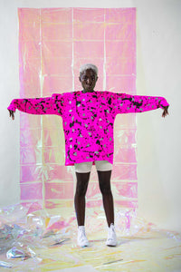 Pink Spatter HIVIS Reflective T Shirt - Short Sleeved / Long Sleeved