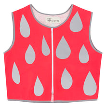 Load image into Gallery viewer, Raindrops Red Reflective Vest - Hemp/Organic Cotton
