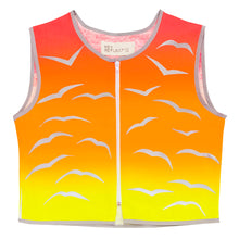 Load image into Gallery viewer, Red Sunset Seagulls Reflective Vest - Hemp/Organic Cotton
